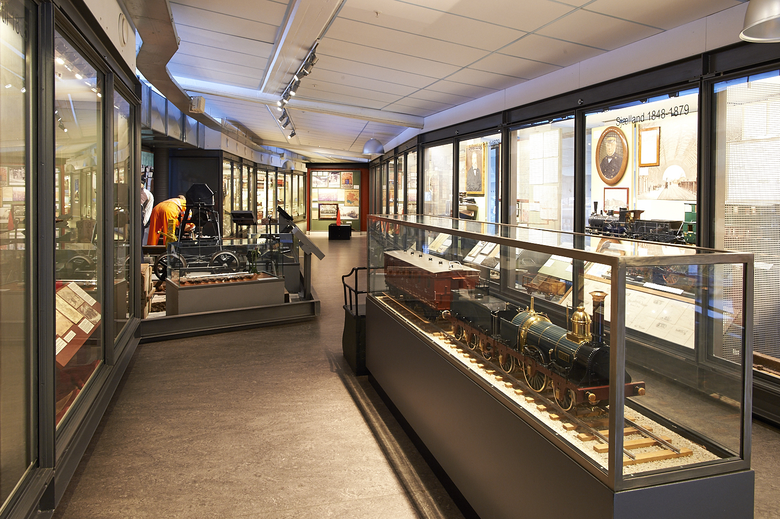 You will find a treasure trove of railway memorabilia on the balcony