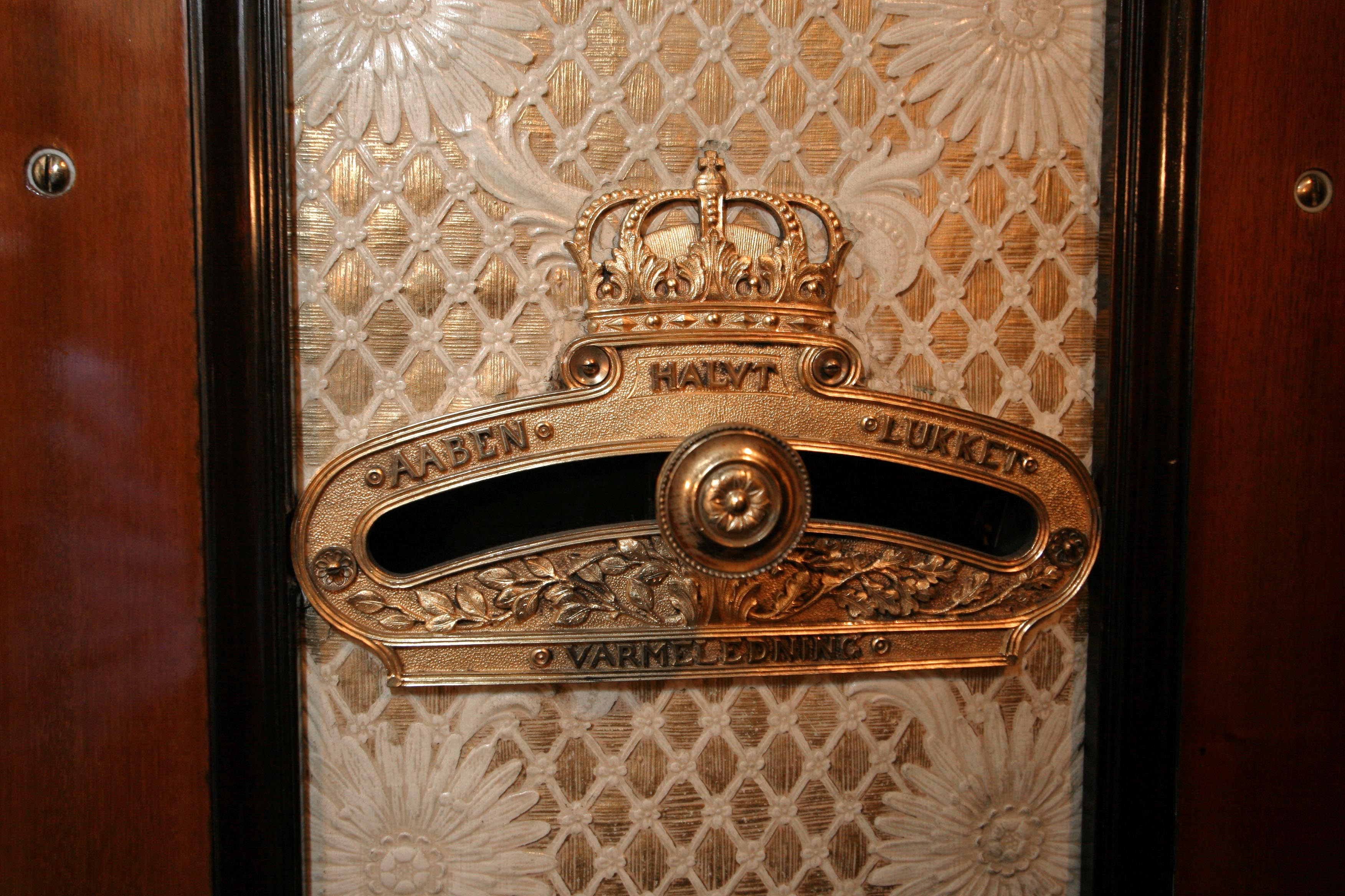 Detaljebillede fra kongevognen S 8 fra 1900