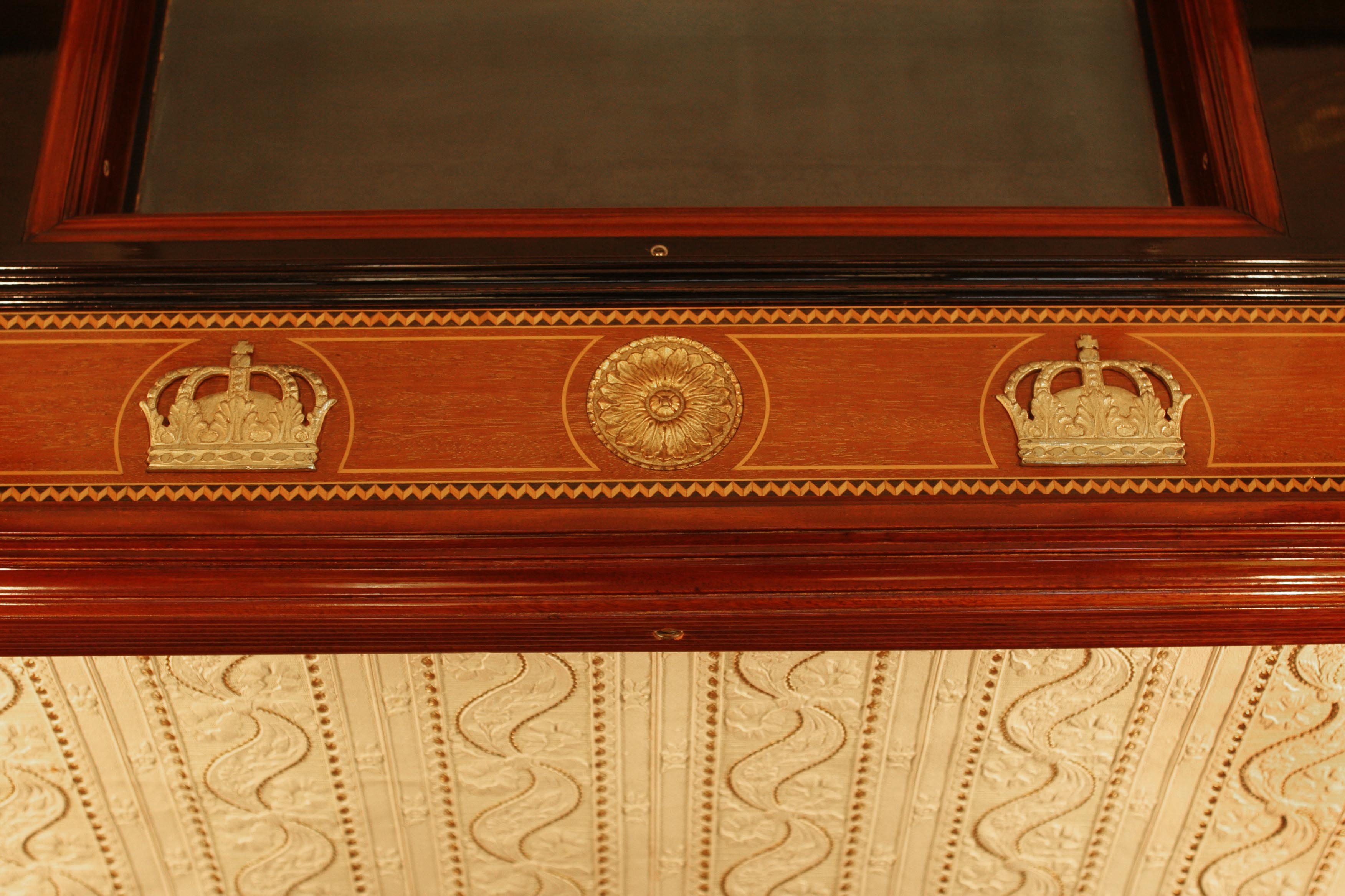 Detaljebillede fra kongevognen S 8 fra 1900