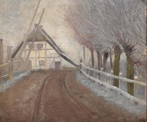 Vinterlandskab, L.A. Ring, 1890