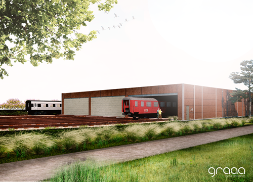 Danmarks jernbanemuseum bygger magasin i Marslev